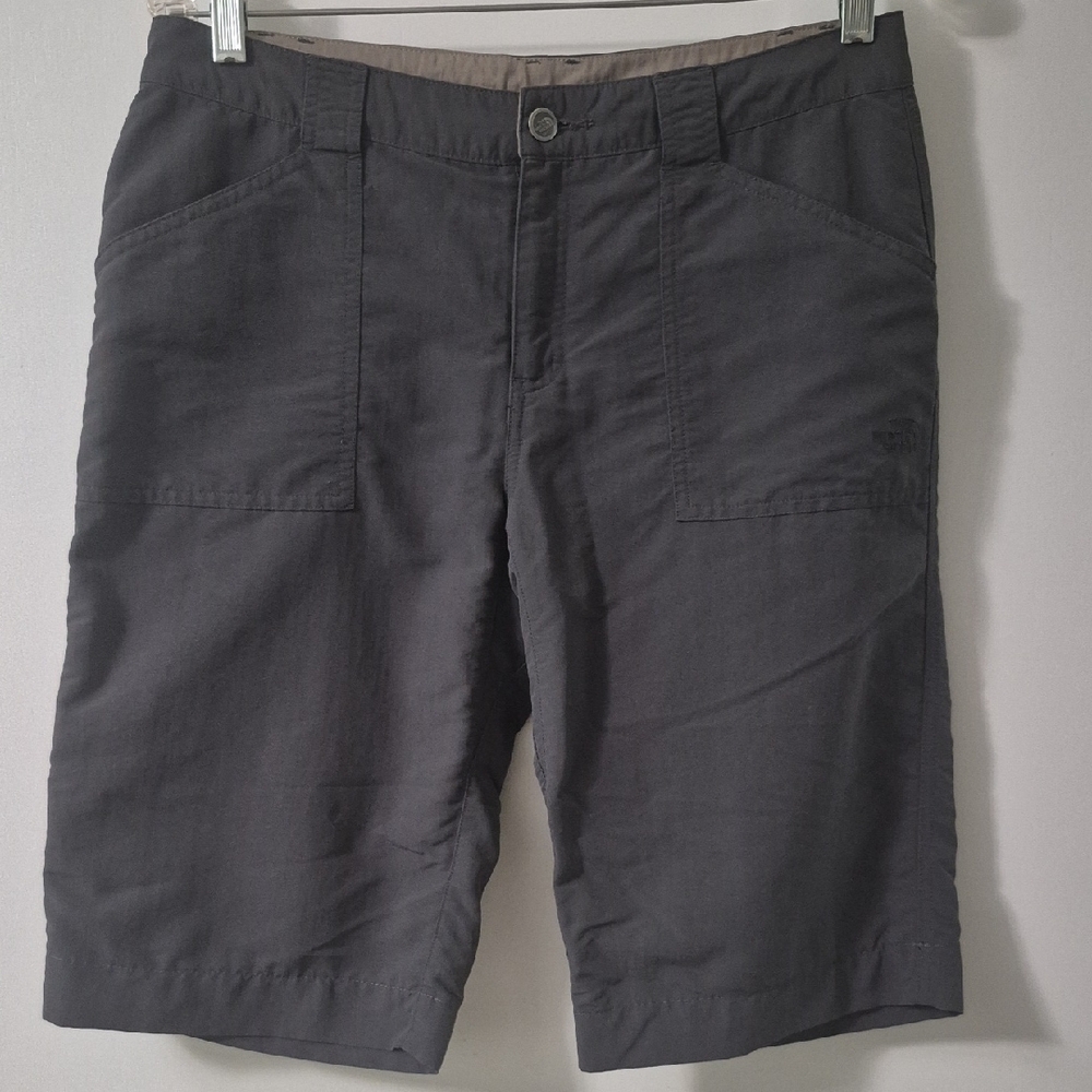 The North Face Gray Bermuda Shorts Classic Cotton Blend